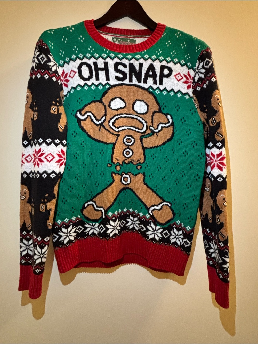 Ugly Christmas Sweater Men Crewneck - Green, Red, Brown, Black, White
